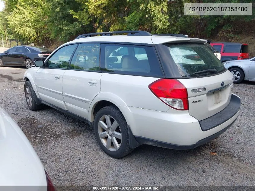 4S4BP62C187358480 2008 Subaru Outback 2.5I Limited