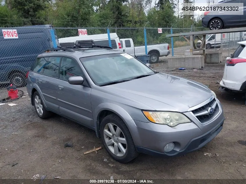 2008 Subaru Outback 2.5I Limited/2.5I Limited L.l. Bean Edition VIN: 4S4BP62C187343302 Lot: 39979230