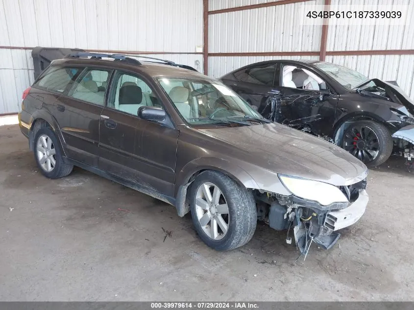 2008 Subaru Outback 2.5I/2.5I L.l. Bean Edition VIN: 4S4BP61C187339039 Lot: 39979614