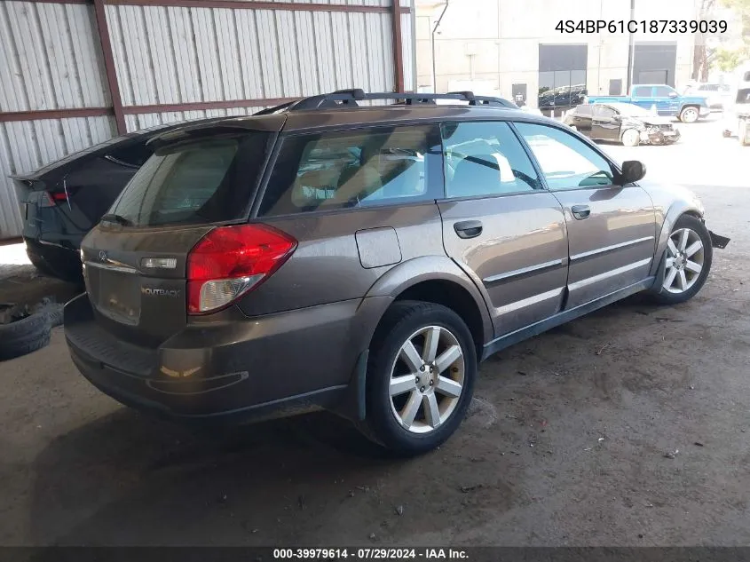 2008 Subaru Outback 2.5I/2.5I L.l. Bean Edition VIN: 4S4BP61C187339039 Lot: 39979614