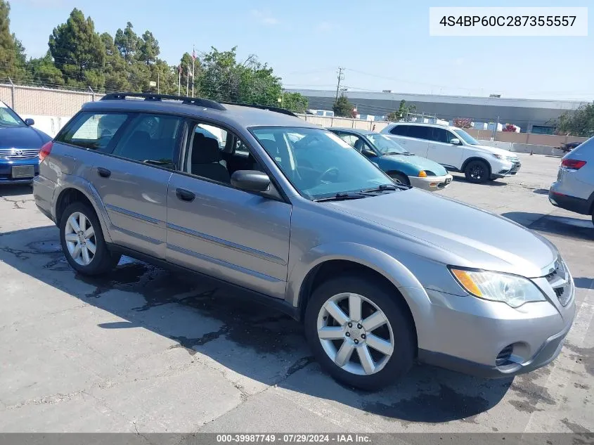 2008 Subaru Outback VIN: 4S4BP60C287355557 Lot: 39987749