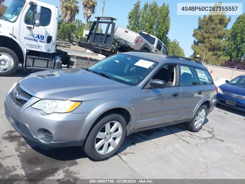 2008 Subaru Outback VIN: 4S4BP60C287355557 Lot: 39987749