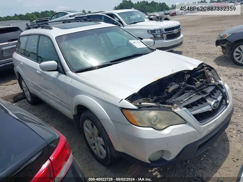 2008 Subaru Outback 2.5I Limited/2.5I Limited L.l. Bean Edition VIN: 4S4BP62C887332359 Lot: 40022728