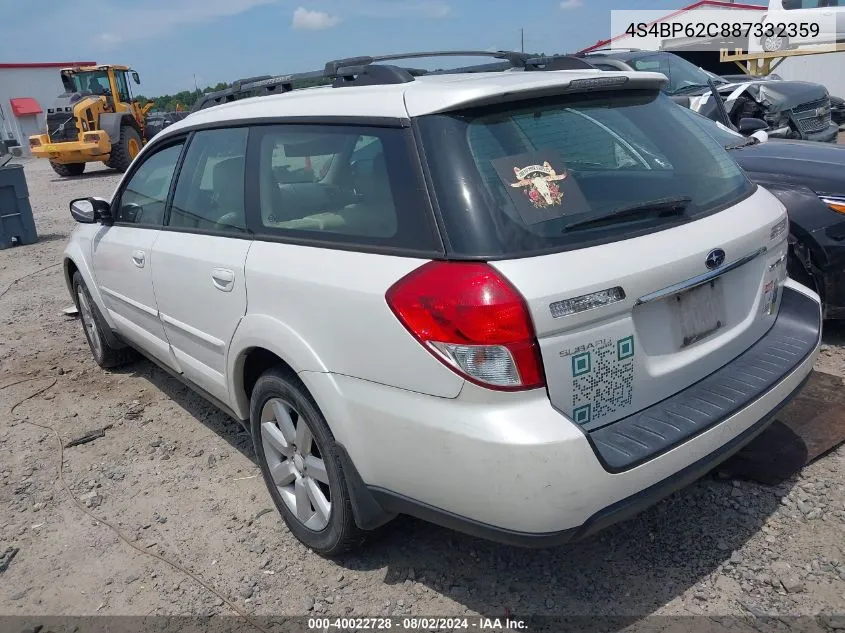 4S4BP62C887332359 2008 Subaru Outback 2.5I Limited/2.5I Limited L.l. Bean Edition