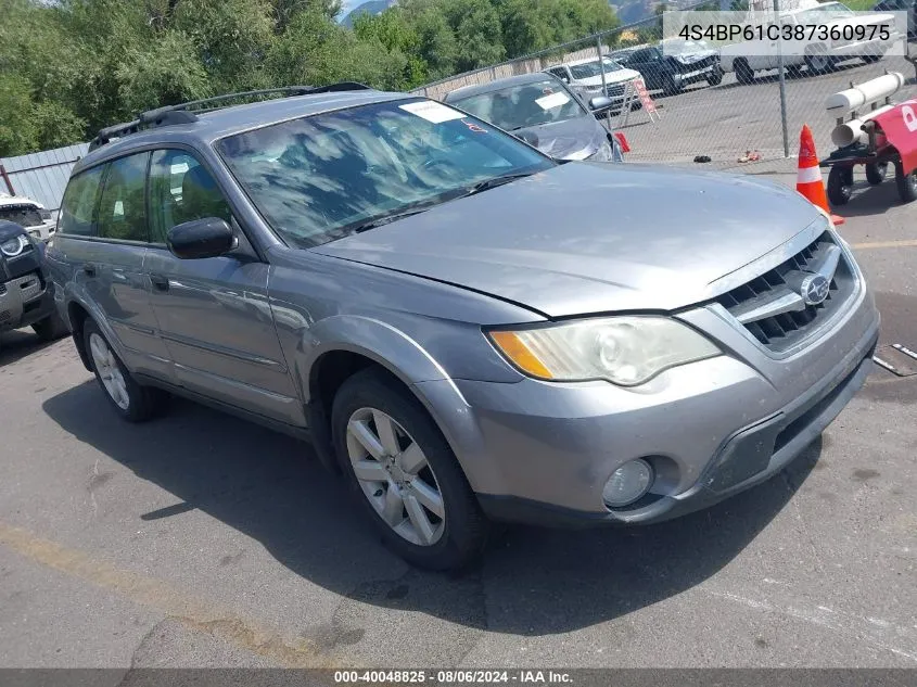 2008 Subaru Outback 2.5I/2.5I L.l. Bean Edition VIN: 4S4BP61C387360975 Lot: 40048825