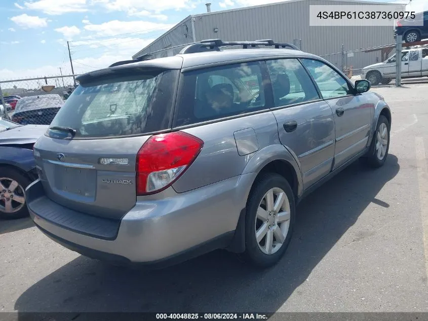 2008 Subaru Outback 2.5I/2.5I L.l. Bean Edition VIN: 4S4BP61C387360975 Lot: 40048825