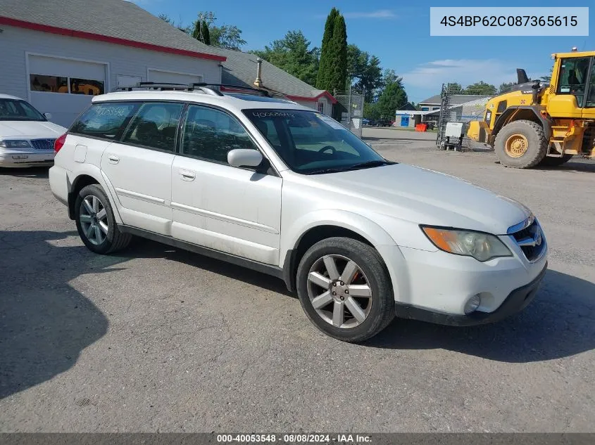 2008 Subaru Outback 2.5I Limited/2.5I Limited L.l. Bean Edition VIN: 4S4BP62C087365615 Lot: 40053548