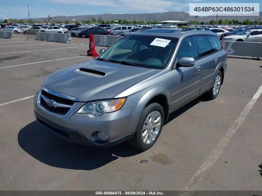 2008 Subaru Outback 2.5Xt Limited VIN: 4S4BP63C486301534 Lot: 40066475