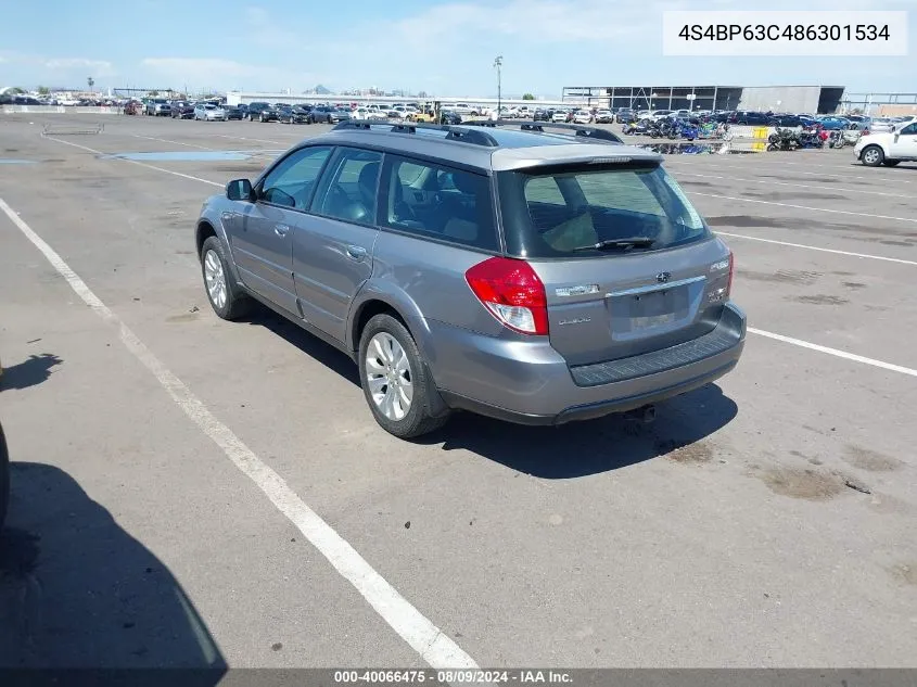 2008 Subaru Outback 2.5Xt Limited VIN: 4S4BP63C486301534 Lot: 40066475