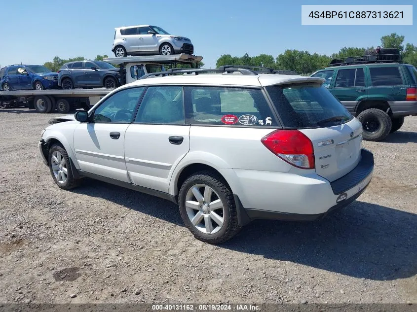 2008 Subaru Outback 2.5I/2.5I L.l. Bean Edition VIN: 4S4BP61C887313621 Lot: 40131162