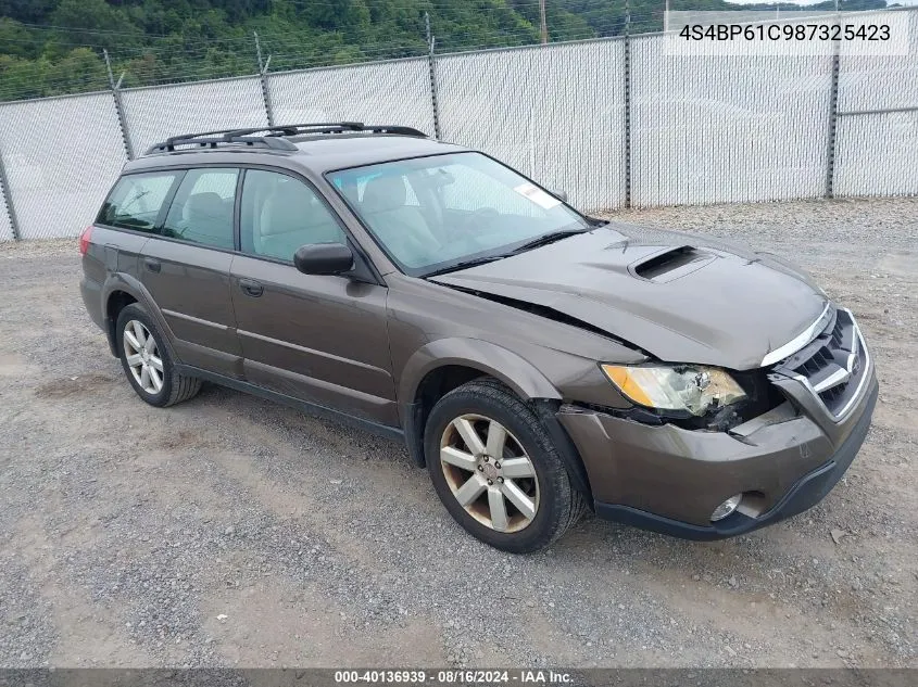 2008 Subaru Outback 2.5I/2.5I L.l. Bean Edition VIN: 4S4BP61C987325423 Lot: 40136939