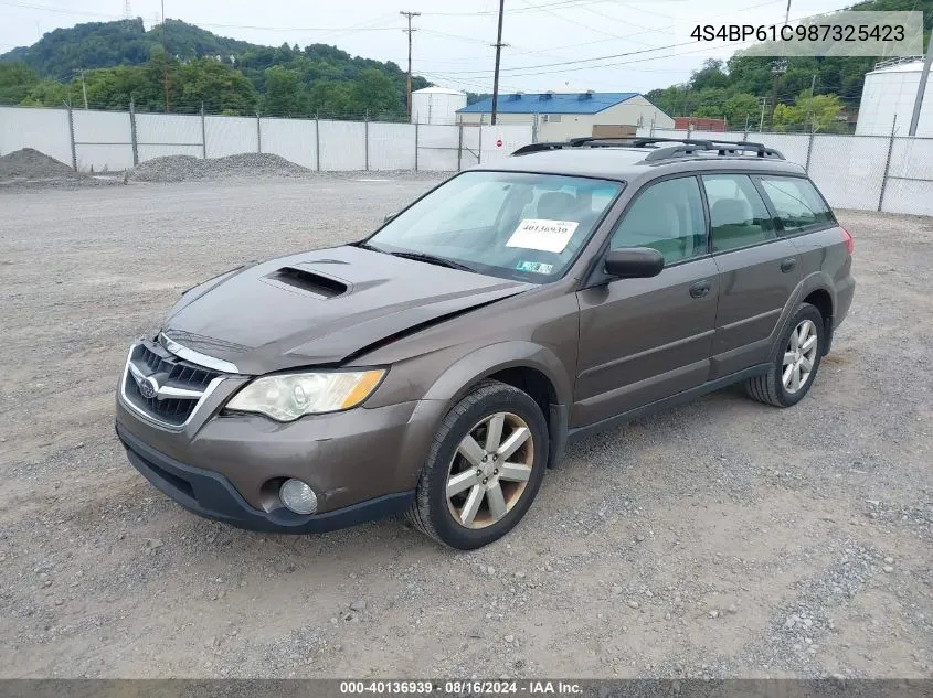 2008 Subaru Outback 2.5I/2.5I L.l. Bean Edition VIN: 4S4BP61C987325423 Lot: 40136939