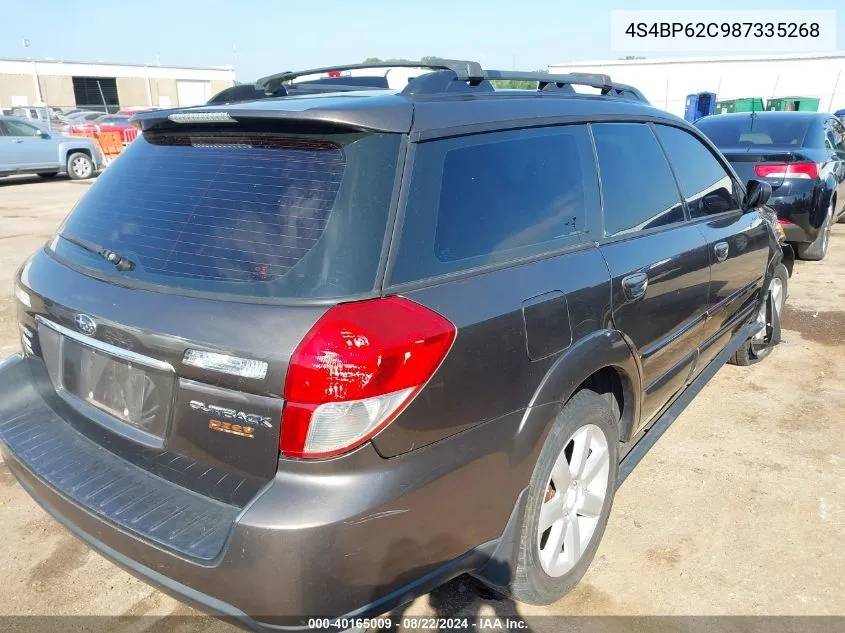 2008 Subaru Outback 2.5I Limited/2.5I Limited L.l. Bean Edition VIN: 4S4BP62C987335268 Lot: 40165009