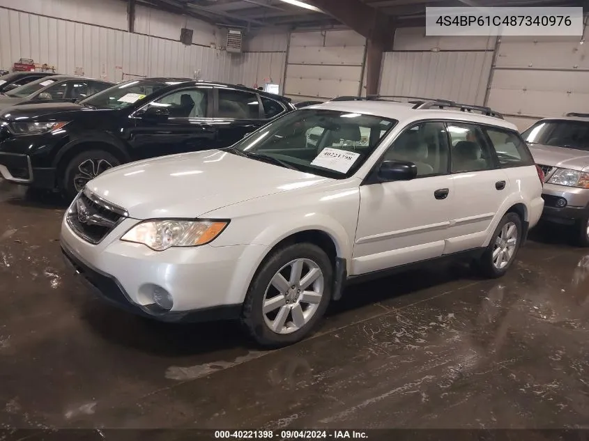 2008 Subaru Outback 2.5I/2.5I L.l. Bean Edition VIN: 4S4BP61C487340976 Lot: 40221398