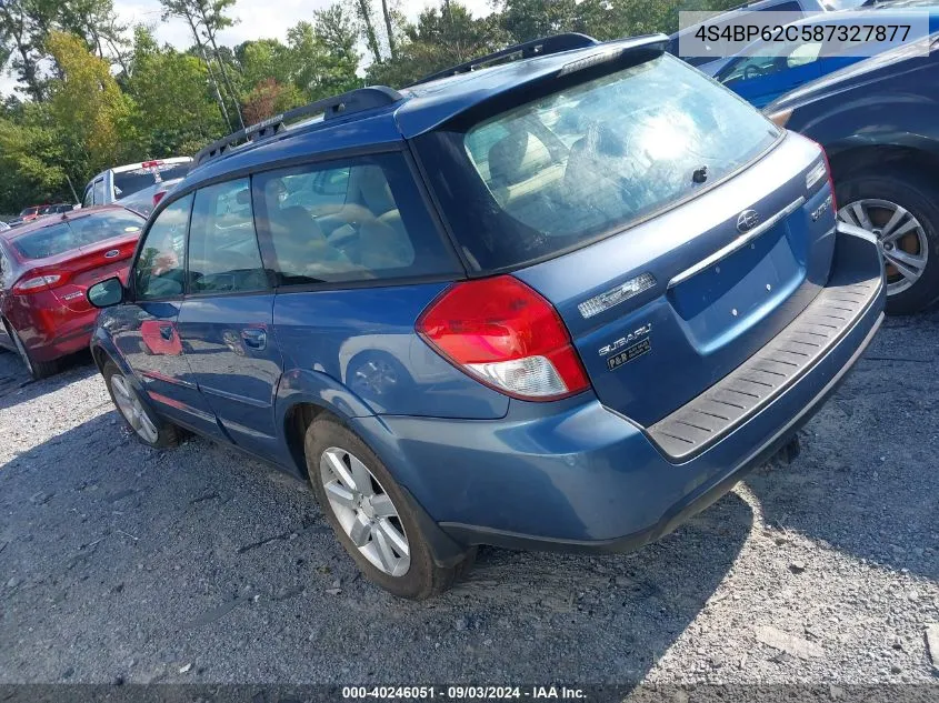 2008 Subaru Outback 2.5I Limited/2.5I Limited L.l. Bean Edition VIN: 4S4BP62C587327877 Lot: 40246051