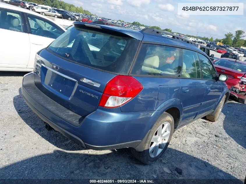 2008 Subaru Outback 2.5I Limited/2.5I Limited L.l. Bean Edition VIN: 4S4BP62C587327877 Lot: 40246051