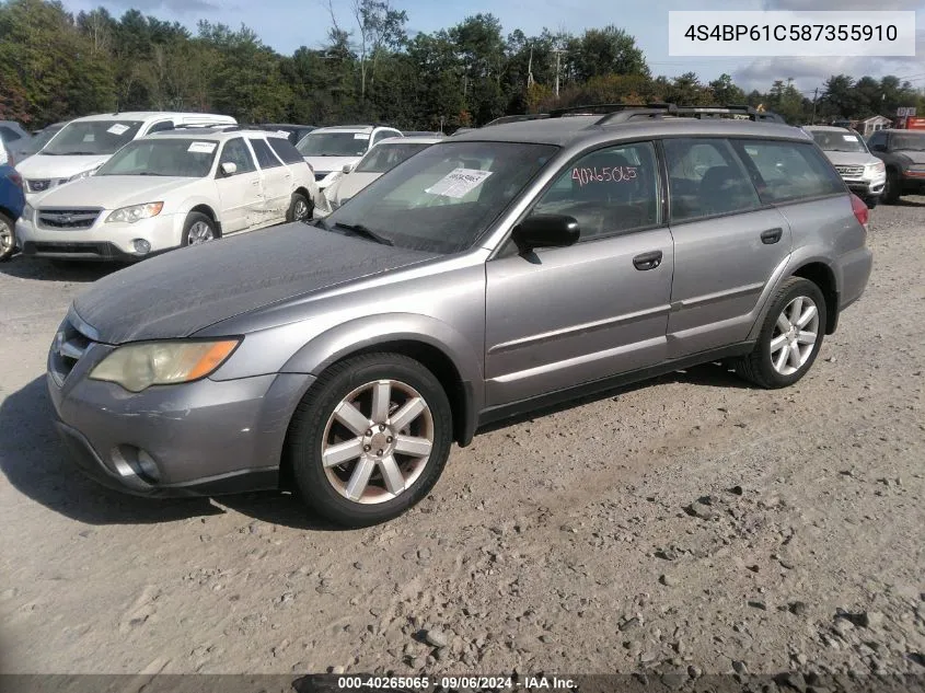 4S4BP61C587355910 2008 Subaru Outback 2.5I/2.5I L.l. Bean Edition