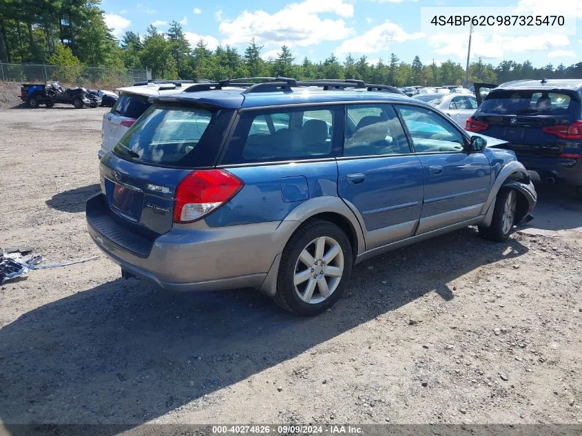 2008 Subaru Outback 2.5I Limited/2.5I Limited L.l. Bean Edition VIN: 4S4BP62C987325470 Lot: 40274826