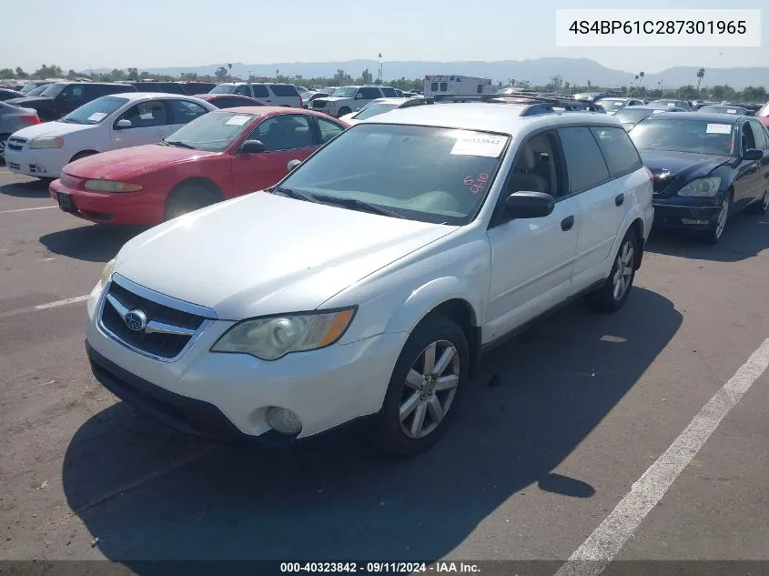 2008 Subaru Outback 2.5I/2.5I L.l. Bean Edition VIN: 4S4BP61C287301965 Lot: 40323842