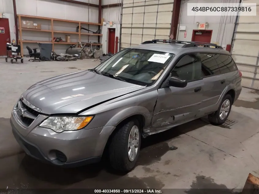 4S4BP60C887339816 2008 Subaru Outback