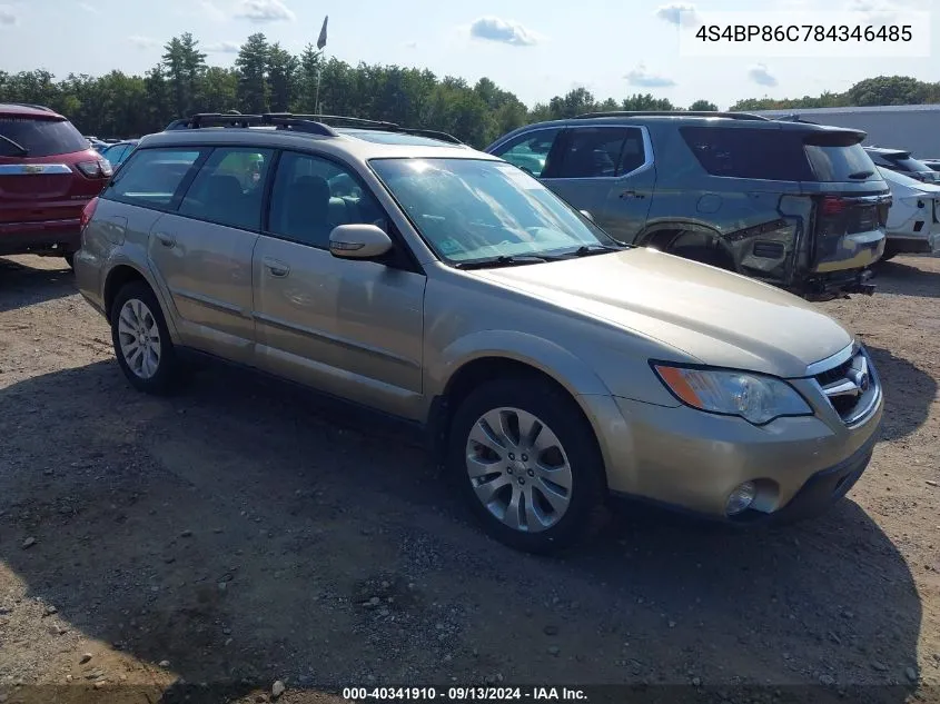 2008 Subaru Outback 3.0R L.l. Bean Edition VIN: 4S4BP86C784346485 Lot: 40341910