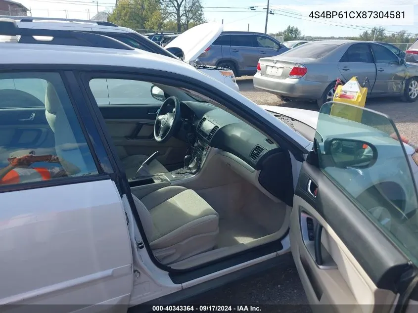 2008 Subaru Outback 2.5I/2.5I L.l. Bean Edition VIN: 4S4BP61CX87304581 Lot: 40343364