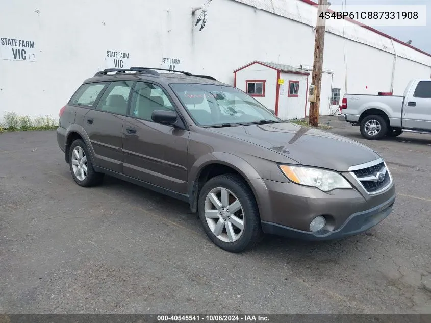 4S4BP61C887331908 2008 Subaru Outback 2.5I/2.5I L.l. Bean Edition