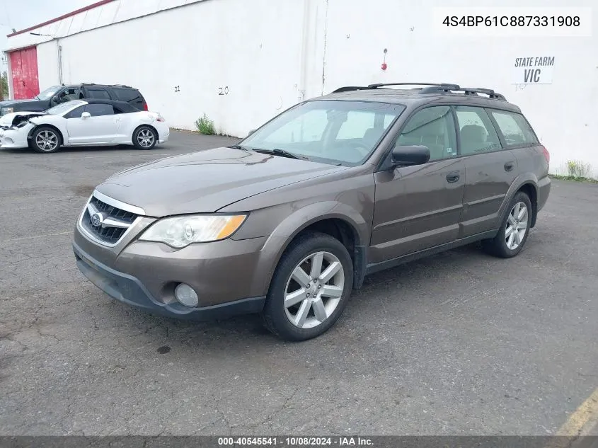 4S4BP61C887331908 2008 Subaru Outback 2.5I/2.5I L.l. Bean Edition