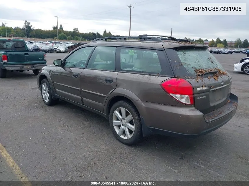 4S4BP61C887331908 2008 Subaru Outback 2.5I/2.5I L.l. Bean Edition