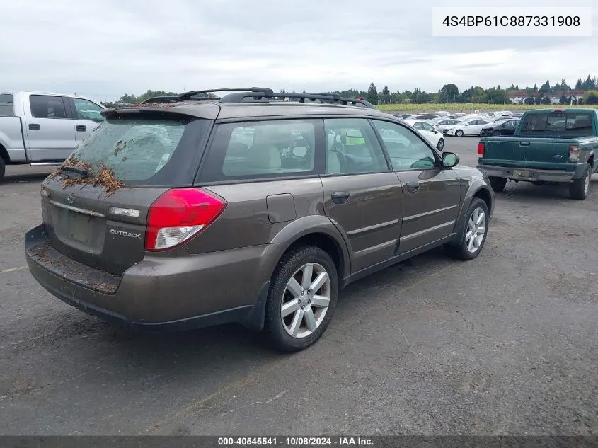 4S4BP61C887331908 2008 Subaru Outback 2.5I/2.5I L.l. Bean Edition