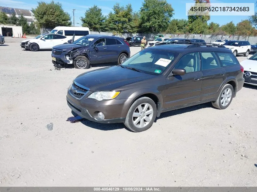 4S4BP62C187342683 2008 Subaru Outback 2.5I Limited/2.5I Limited L.l. Bean Edition