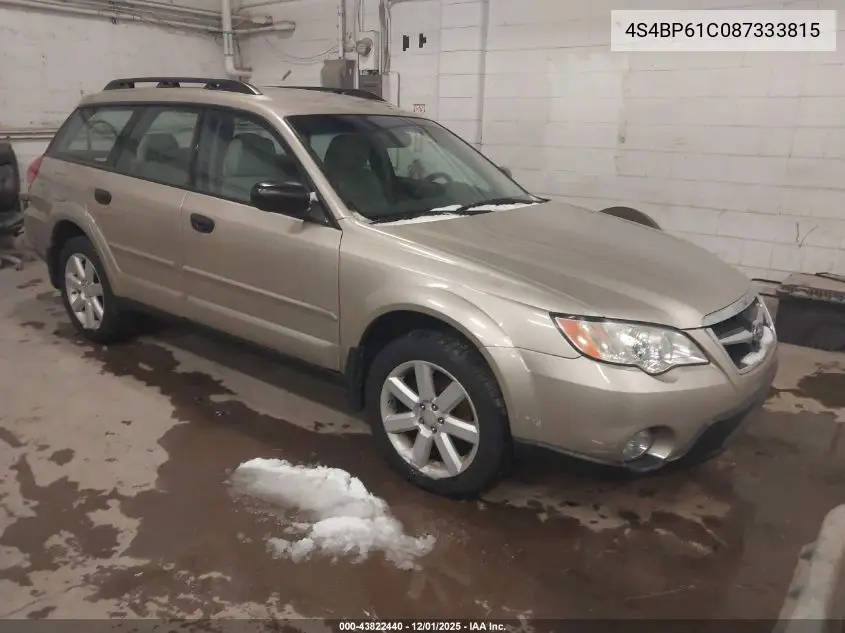 4S4BP61C087333815 2008 Subaru Outback 2.5I/2.5I L.l. Bean Edition