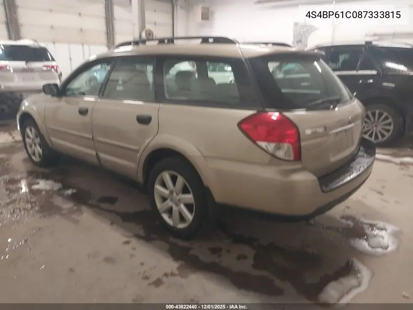 4S4BP61C087333815 2008 Subaru Outback 2.5I/2.5I L.l. Bean Edition