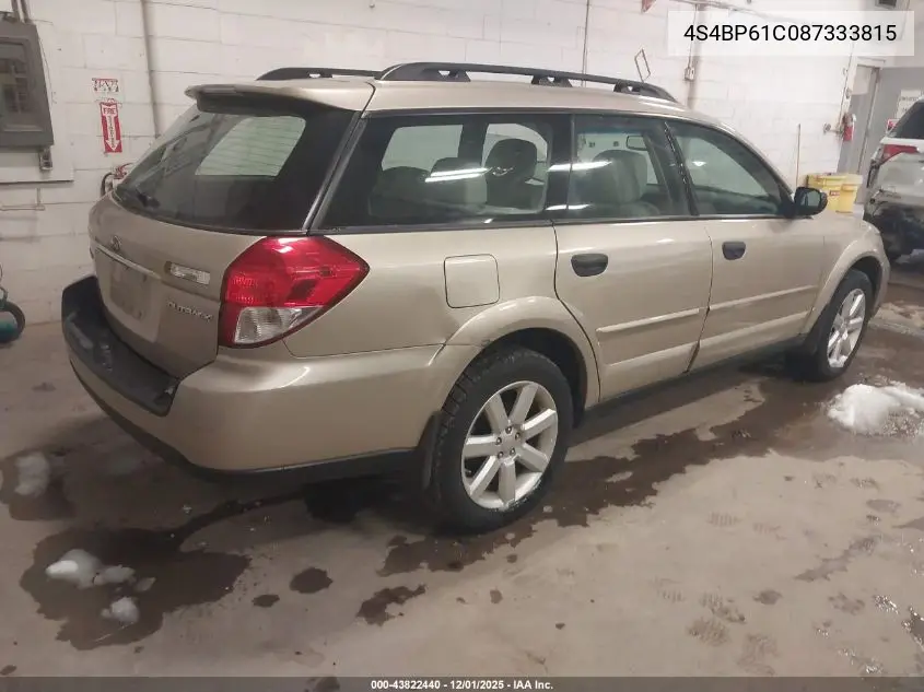 4S4BP61C087333815 2008 Subaru Outback 2.5I/2.5I L.l. Bean Edition