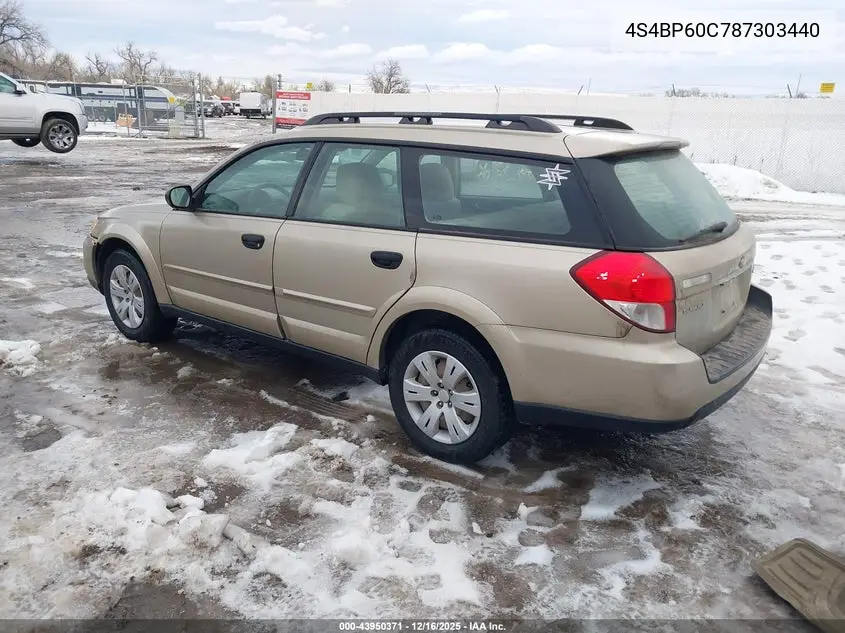4S4BP60C787303440 2008 Subaru Outback