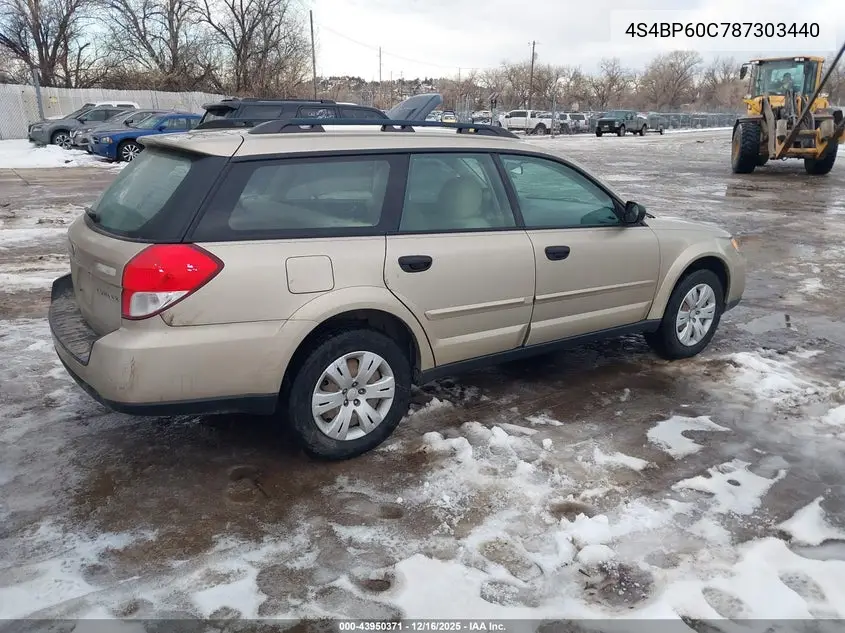 4S4BP60C787303440 2008 Subaru Outback