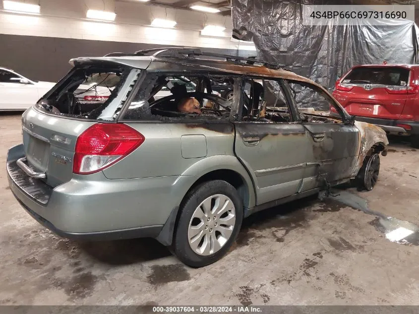 4S4BP66C697316690 2009 Subaru Outback 2.5I Limited