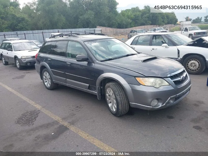 2009 Subaru Outback 2.5Xt Limited VIN: 4S4BP63C694315965 Lot: 39907299