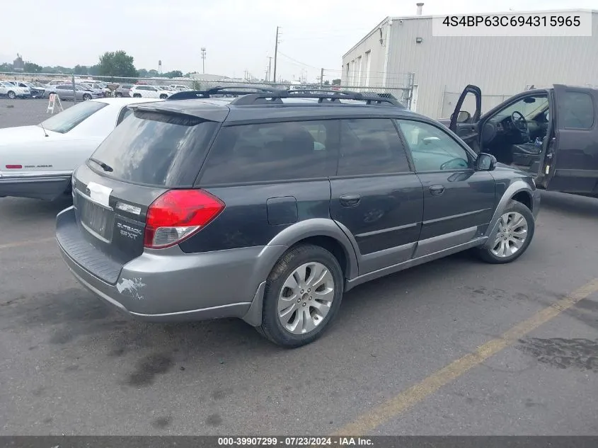 2009 Subaru Outback 2.5Xt Limited VIN: 4S4BP63C694315965 Lot: 39907299