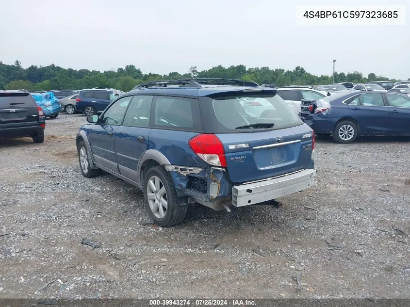 2009 Subaru Outback 2.5I VIN: 4S4BP61C597323685 Lot: 39943274