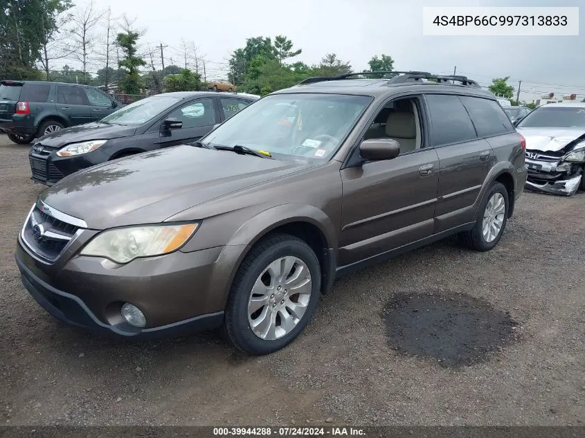 2009 Subaru Outback 2.5I Limited VIN: 4S4BP66C997313833 Lot: 39944288