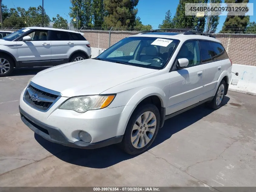 2009 Subaru Outback 2.5I Limited VIN: 4S4BP66C097312926 Lot: 39976354