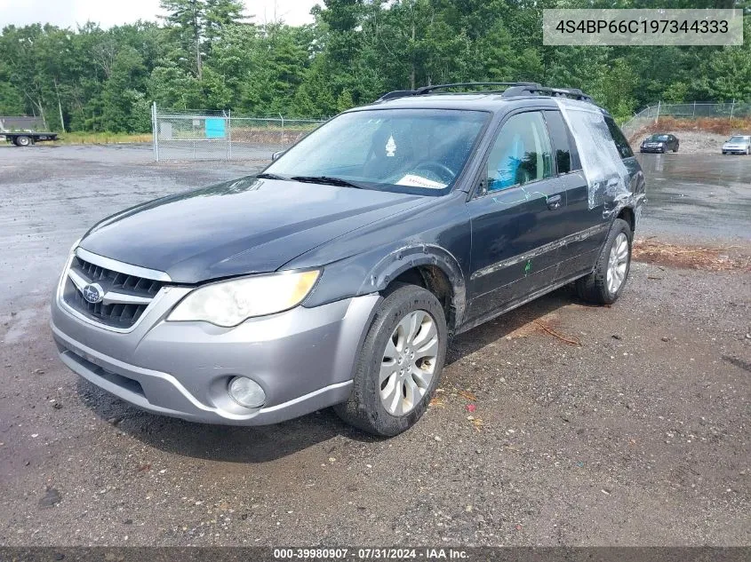 2009 Subaru Outback 2.5I Limited VIN: 4S4BP66C197344333 Lot: 39980907