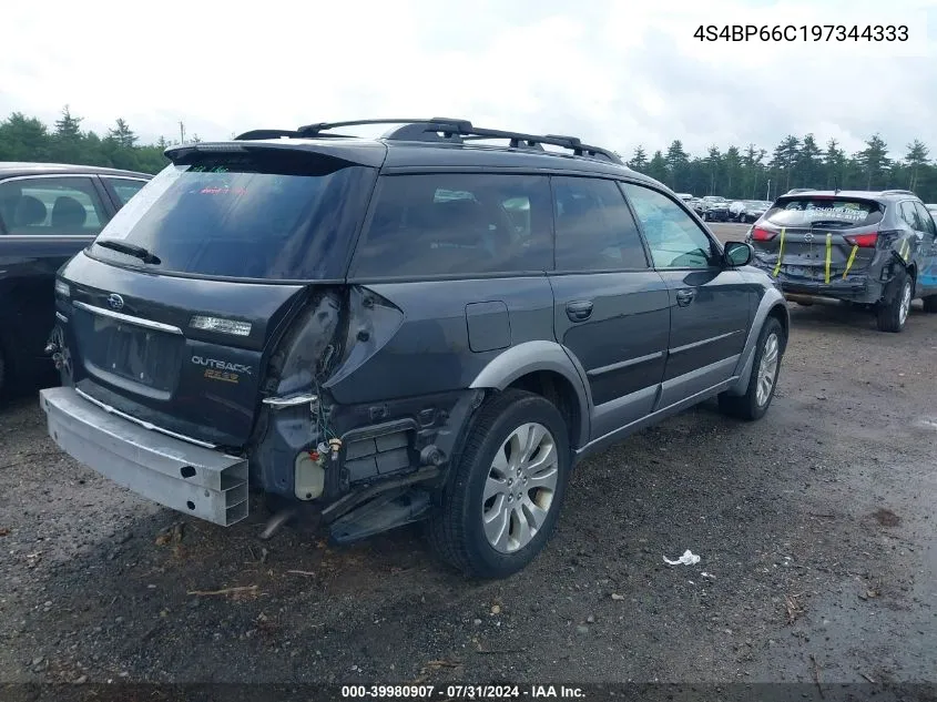 2009 Subaru Outback 2.5I Limited VIN: 4S4BP66C197344333 Lot: 39980907