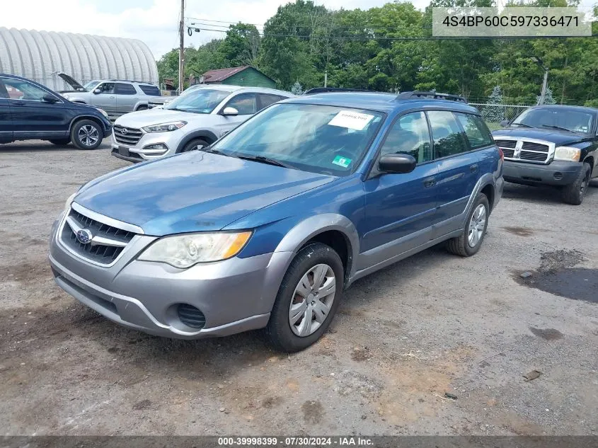 2009 Subaru Outback 2.5I VIN: 4S4BP60C597336471 Lot: 39998399