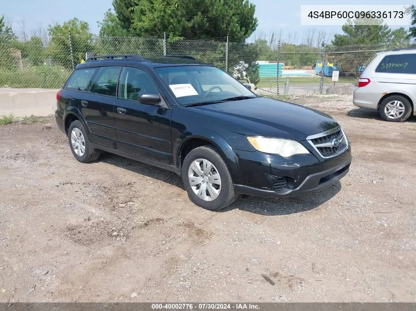 2009 Subaru Outback 2.5I VIN: 4S4BP60C096336173 Lot: 40002776