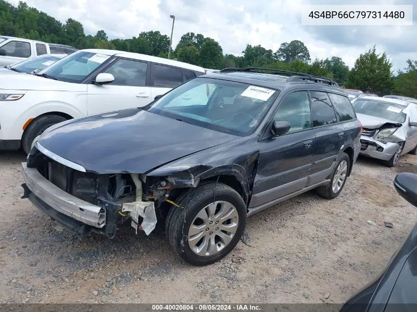 2009 Subaru Outback 2.5I Limited VIN: 4S4BP66C797314480 Lot: 40020804