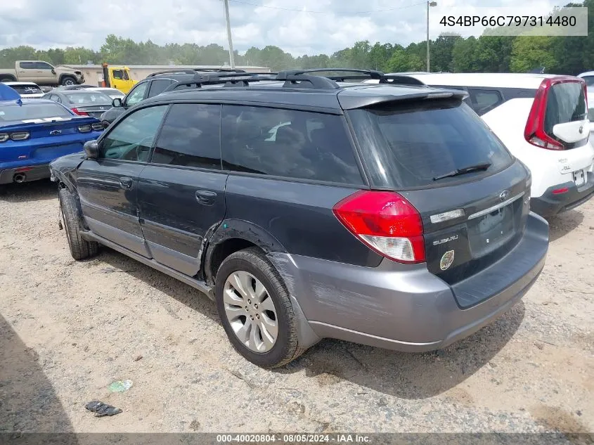 2009 Subaru Outback 2.5I Limited VIN: 4S4BP66C797314480 Lot: 40020804