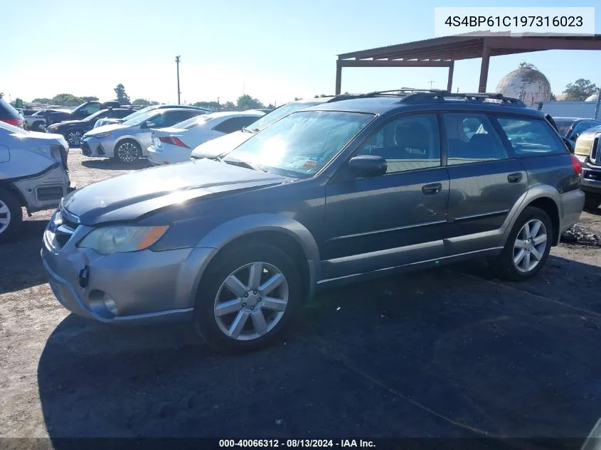 4S4BP61C197316023 2009 Subaru Outback 2.5I