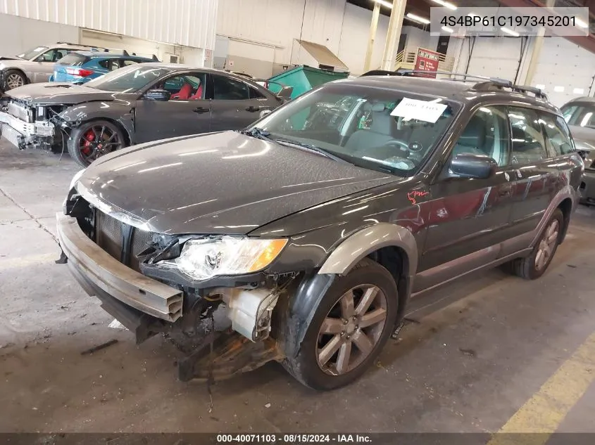 4S4BP61C197345201 2009 Subaru Outback 2.5I